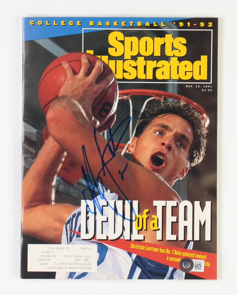 Christian Laettner Signed 1991 "Sports Illustrated" Magazine (Beckett) at PristineAuction.com Christian Laettner Signed 1991 "Sports Illustrated" Magazine (Beckett) at PristineAuction.com