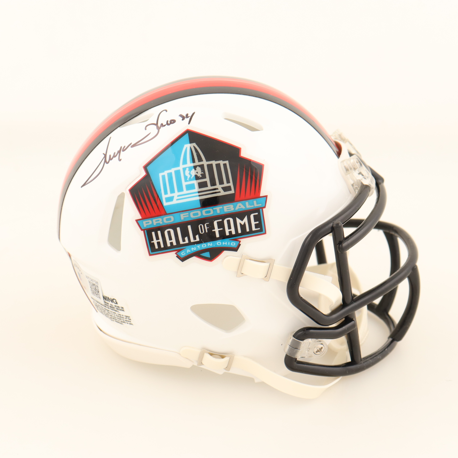 Thurman Thomas Signed Pro Football Hall of Fame Mini Helmet (Beckett ...