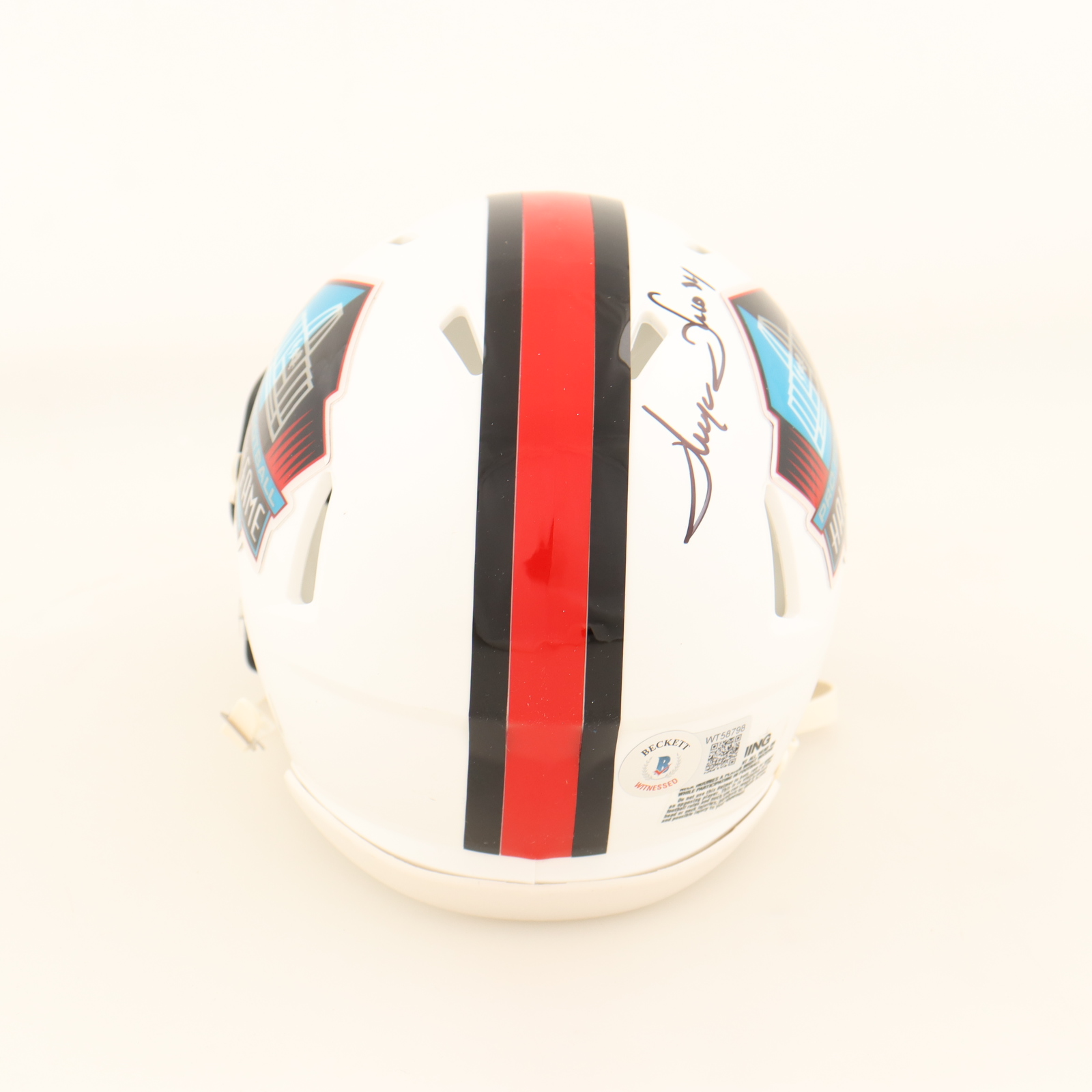 Thurman Thomas Signed Pro Football Hall of Fame Mini Helmet (Beckett ...