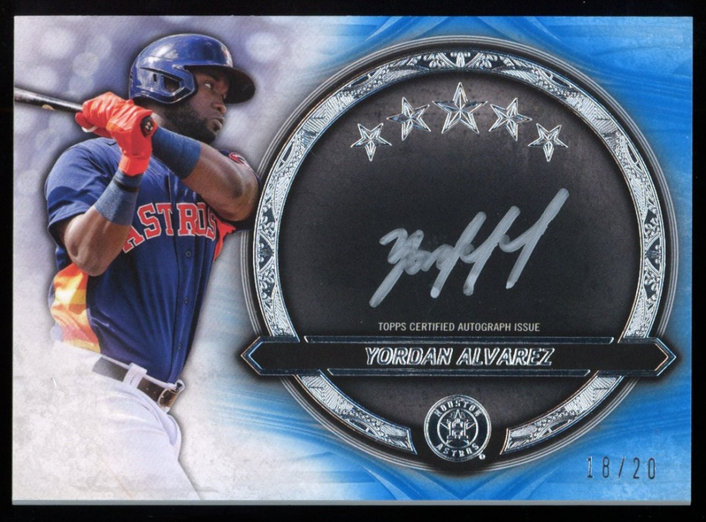 Yordan Alvarez 2021 Topps Five Star Silver Signatures Blue #SSYA #18/20