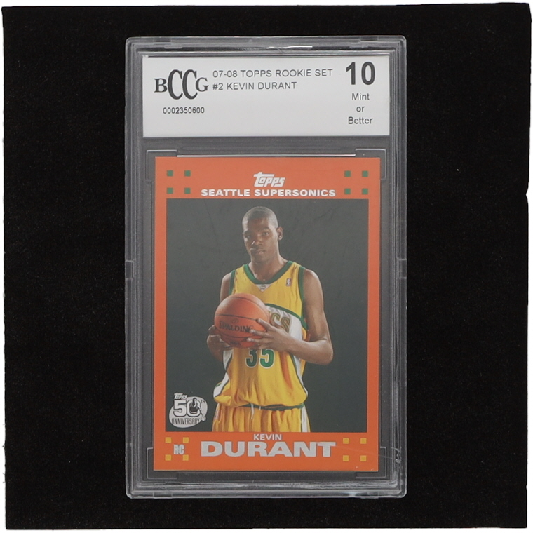 Kevin Durant 2007-08 Topps Rookie Set Orange #2 RC (BCCG 10) at PristineAuction.com Kevin Durant 2007-08 Topps Rookie Set Orange #2 RC (BCCG 10) at PristineAuction.com