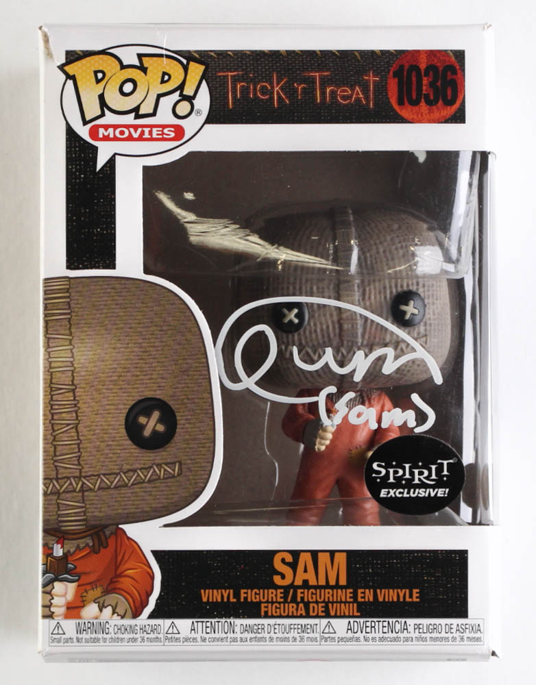 Quinn Lord Signed "Trick'r Treat" #1036 Sam Funko Pop! Vinyl Figure Inscribed "Sam" (JSA) at PristineAuction.com Quinn Lord Signed "Trick'r Treat" #1036 Sam Funko Pop! Vinyl Figure Inscribed "Sam" (JSA) at PristineAuction.com