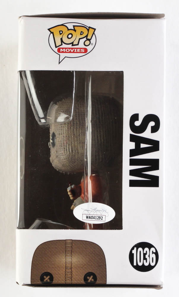 Quinn Lord Signed "Trick'r Treat" #1036 Sam Funko Pop! Vinyl Figure Inscribed "Sam" (JSA) at PristineAuction.com Quinn Lord Signed "Trick'r Treat" #1036 Sam Funko Pop! Vinyl Figure Inscribed "Sam" (JSA) at PristineAuction.com