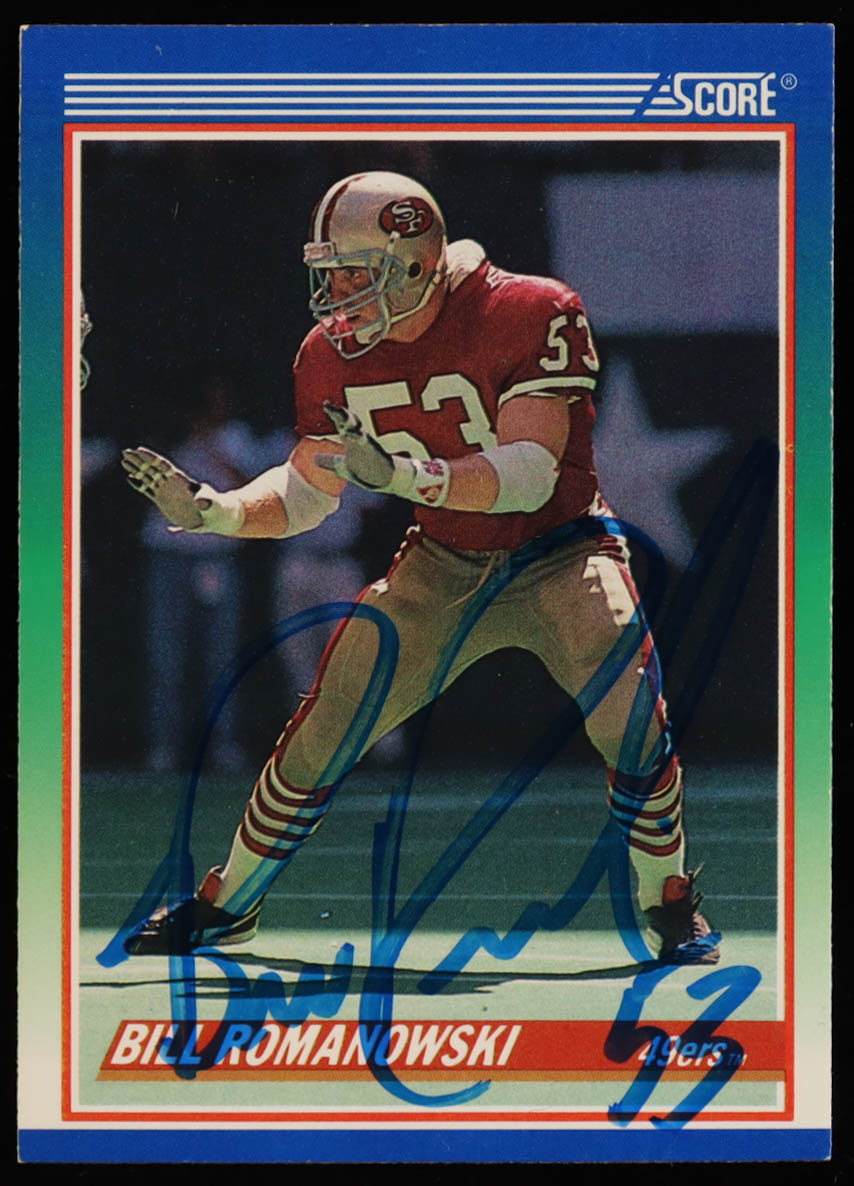 Bill Romanowski Signed 1990 Score #408 RC (JSA) at PristineAuction.com Bill Romanowski Signed 1990 Score #408 RC (JSA) at PristineAuction.com