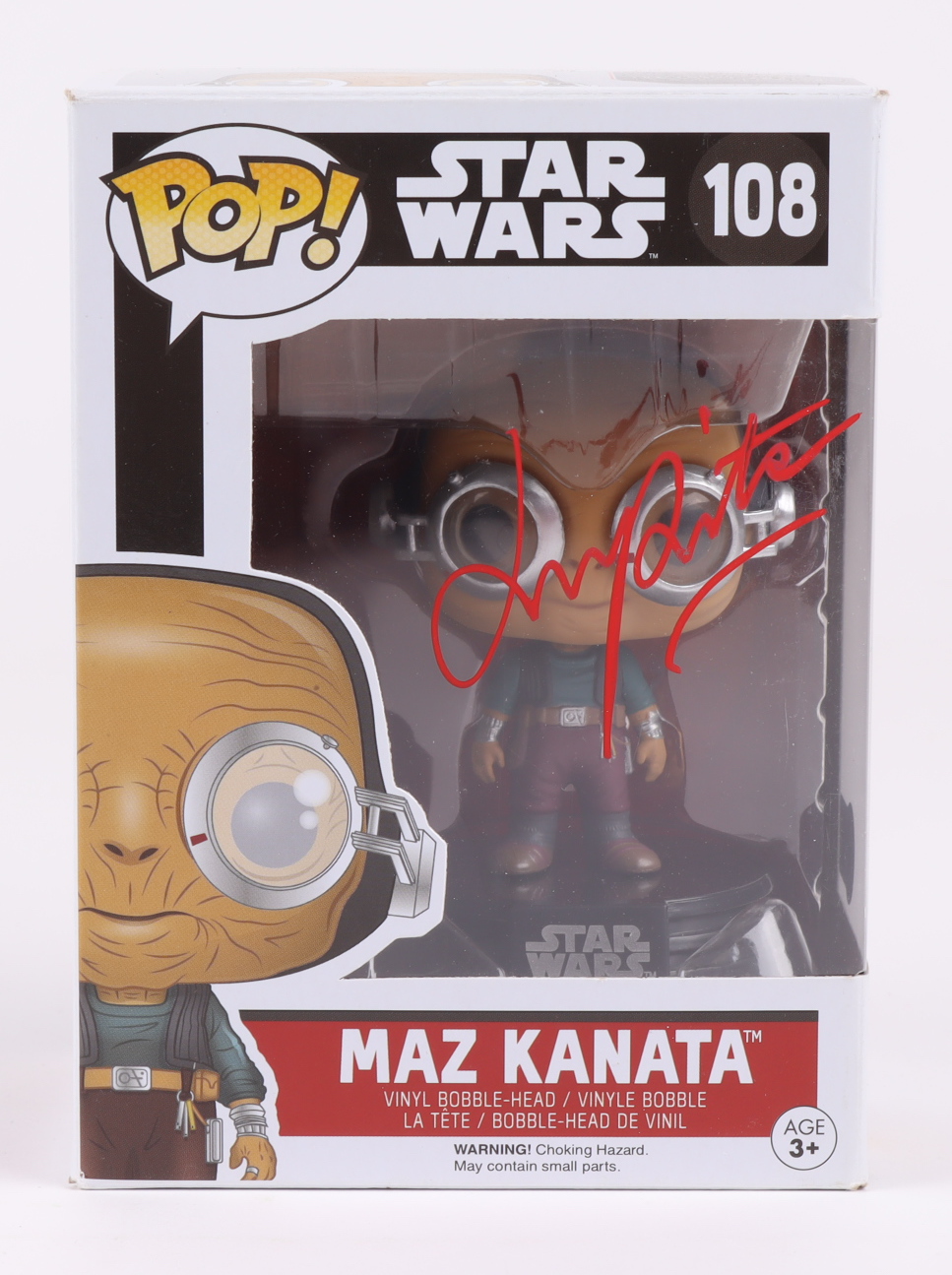 Lupita Nyong'O Signed "STAR WARS" #108 Maz Kanata Funko Pop! Vinyl Bobble-Head (Beckett) at PristineAuction.com Lupita Nyong'O Signed "STAR WARS" #108 Maz Kanata Funko Pop! Vinyl Bobble-Head (Beckett) at PristineAuction.com