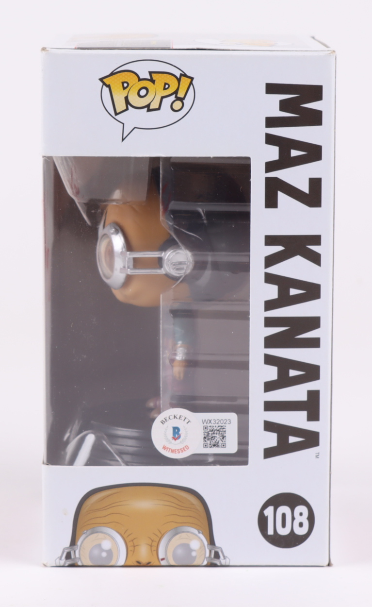 Lupita Nyong'O Signed "STAR WARS" #108 Maz Kanata Funko Pop! Vinyl Bobble-Head (Beckett) at PristineAuction.com Lupita Nyong'O Signed "STAR WARS" #108 Maz Kanata Funko Pop! Vinyl Bobble-Head (Beckett) at PristineAuction.com