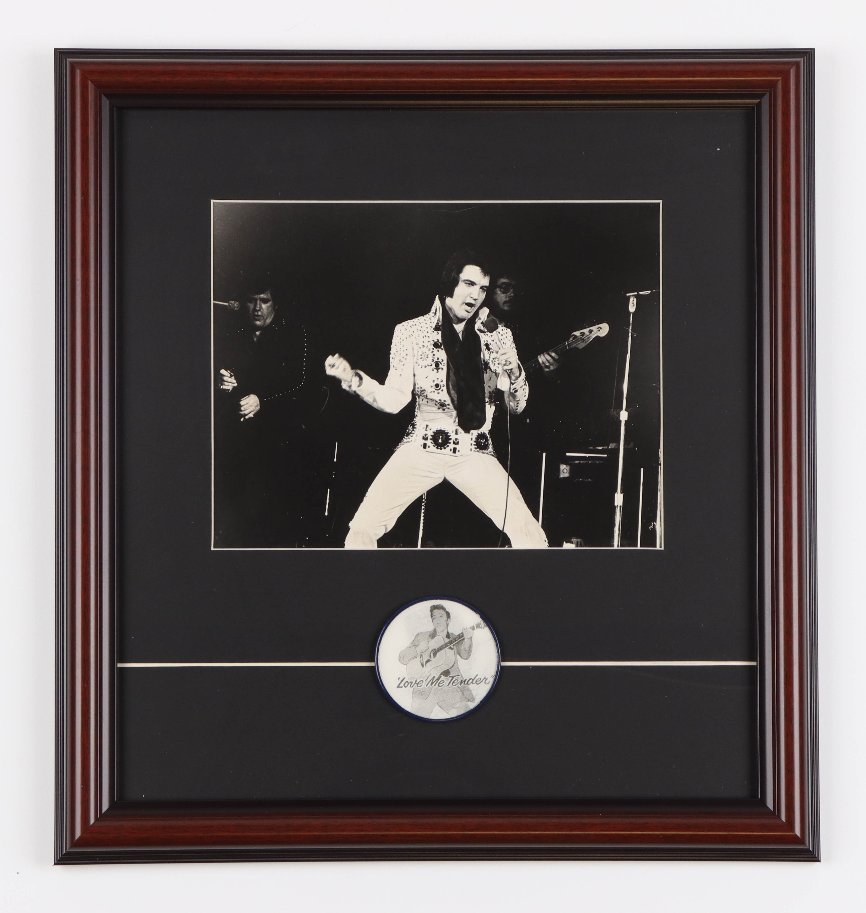 Elvis Presley Custom Framed Photo Display with 1960's Vari-Vue Blinker ...