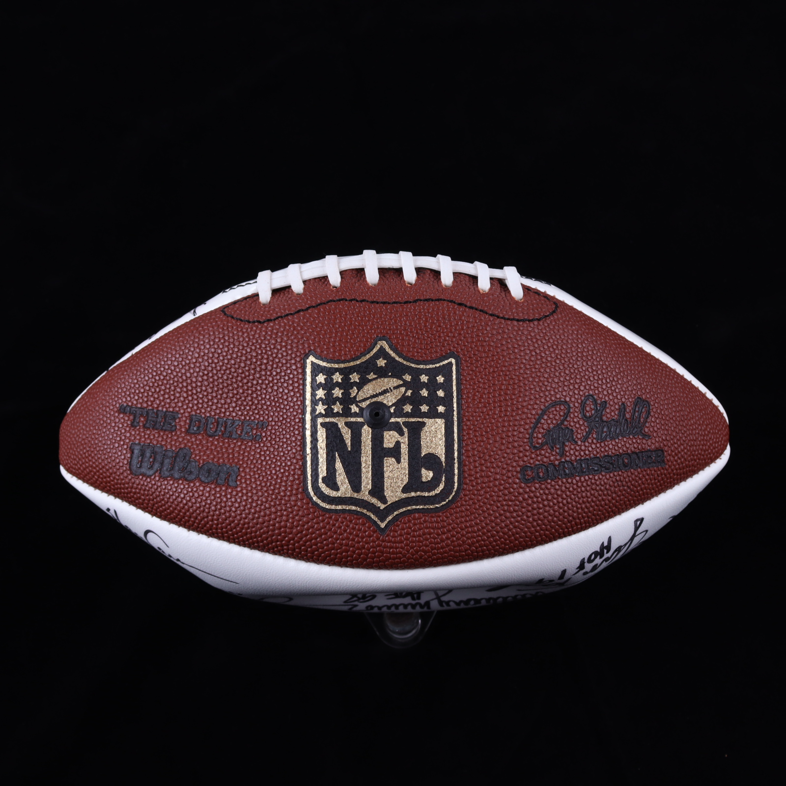 NFL Super Bowl XLII Hall of Famers Logo Football Signed by (18) with Roger Staubach, Jim Taylor, & Merlin Olsen (Beckett & Pro Football Hall of Fame) at PristineAuction.com NFL Super Bowl XLII Hall of Famers Logo Football Signed by (18) with Roger Staubach, Jim Taylor, & Merlin Olsen (Beckett & Pro Football Hall of Fame) at PristineAuction.com