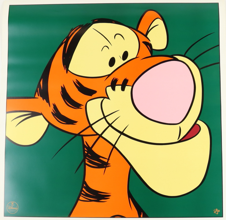 Set of (3) 1997 Disney Character LE 23x23 Lithographs with Winnie the Pooh, Tigger & The Genie with Disney Seals at PristineAuction.com Set of (3) 1997 Disney Character LE 23x23 Lithographs with Winnie the Pooh, Tigger & The Genie with Disney Seals at PristineAuction.com