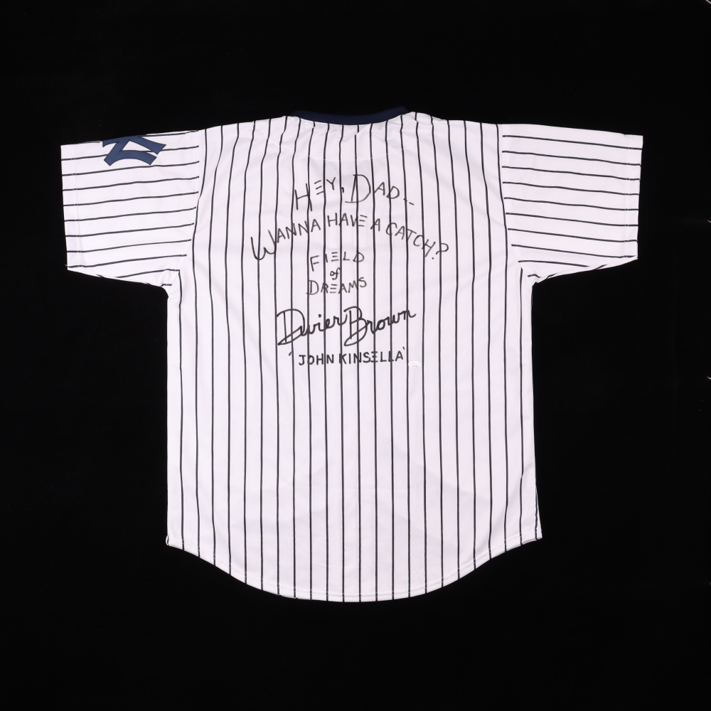 Dwier Brown Signed "Field of Dreams" Jersey With Multiple Inscriptions