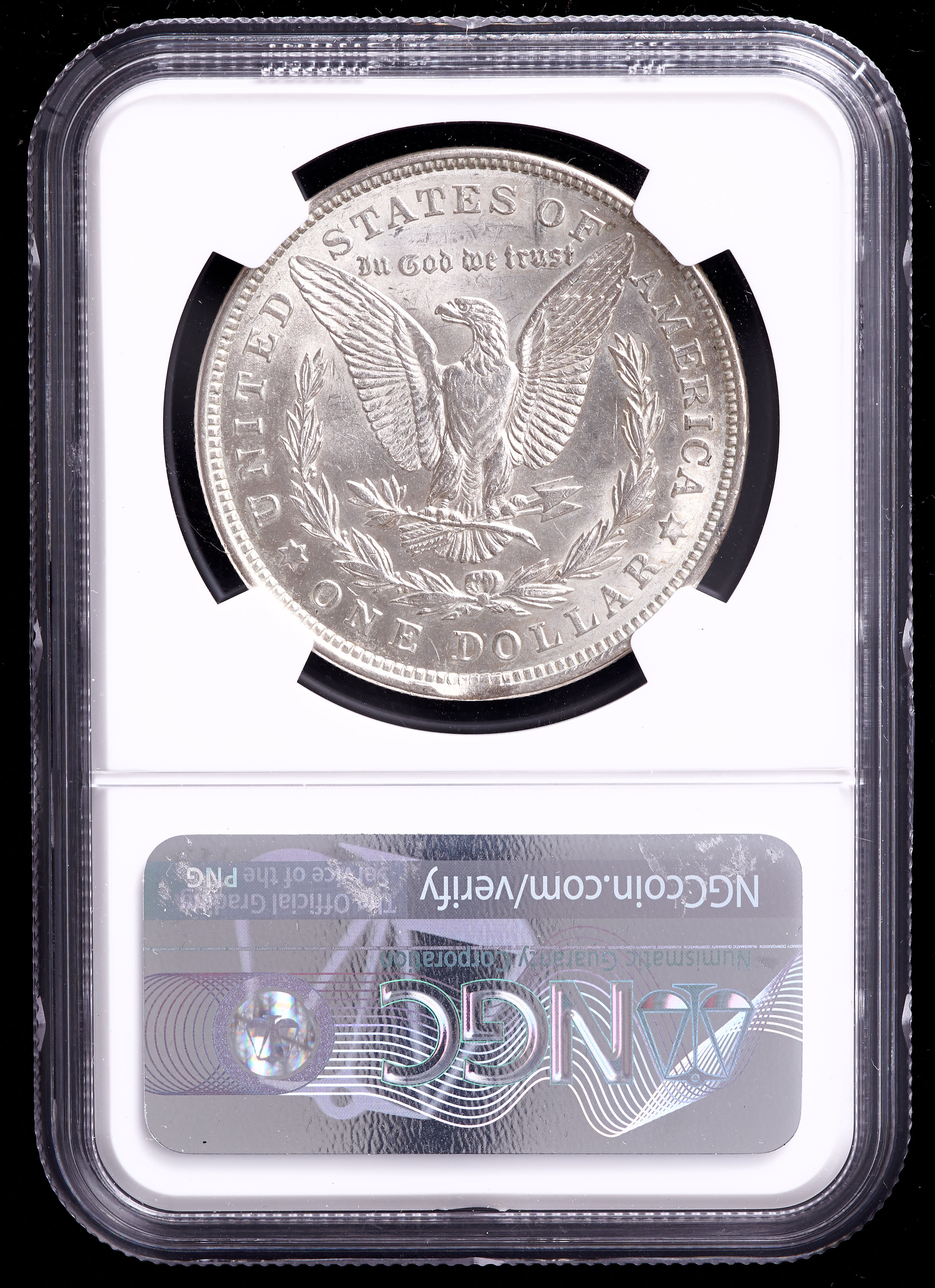 1921 Morgan Silver Dollar Mint Error - Curved Clip @ 12:00 (NGC MS61) at PristineAuction.com 1921 Morgan Silver Dollar Mint Error - Curved Clip @ 12:00 (NGC MS61) at PristineAuction.com