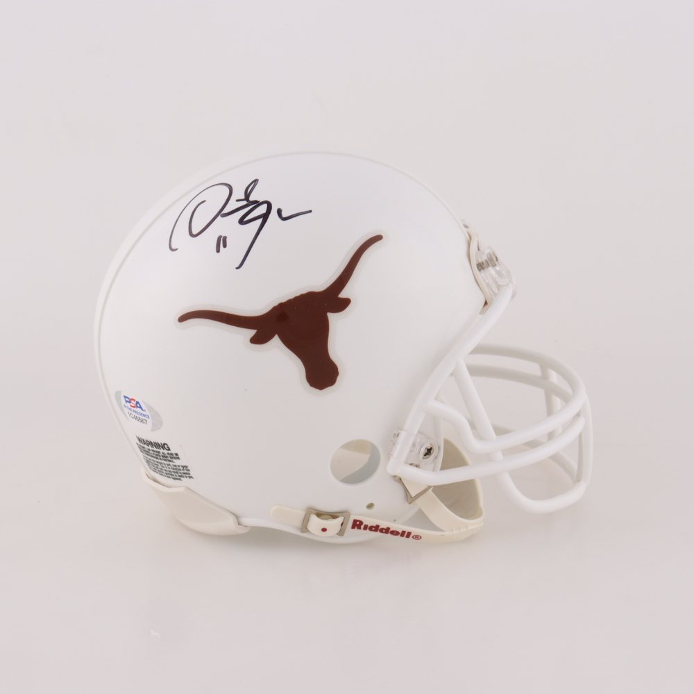 Derrick Johnson Signed Texas Longhorns Mini Helmet (PSA) Pristine Auction