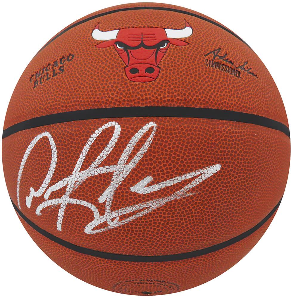 Dennis Rodman Signed Bulls Logo NBA Basketball (Schwartz) at PristineAuction.com Dennis Rodman Signed Bulls Logo NBA Basketball (Schwartz) at PristineAuction.com