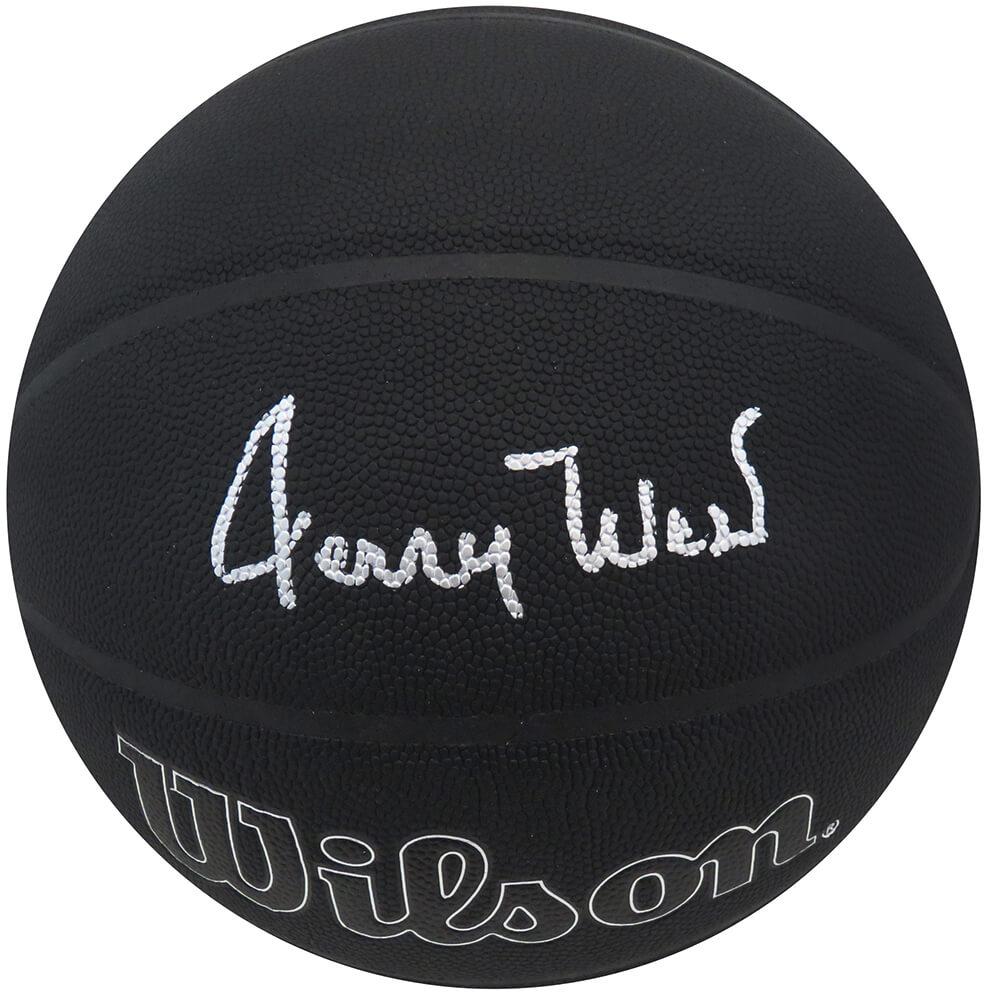 Jerry West Signed 75th Anniversary Logo Black NBA Basketball (Schwartz) at PristineAuction.com Jerry West Signed 75th Anniversary Logo Black NBA Basketball (Schwartz) at PristineAuction.com
