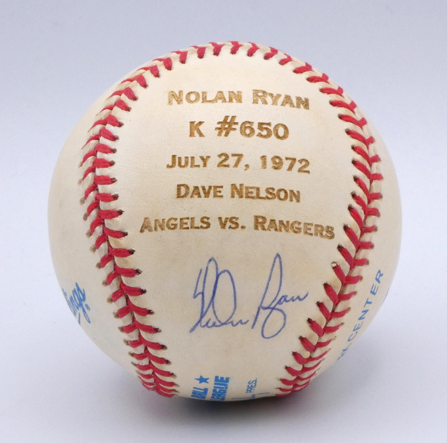 Nolan Ryan Signed OAL Engraved Baseball (JSA) at PristineAuction.com Nolan Ryan Signed OAL Engraved Baseball (JSA) at PristineAuction.com