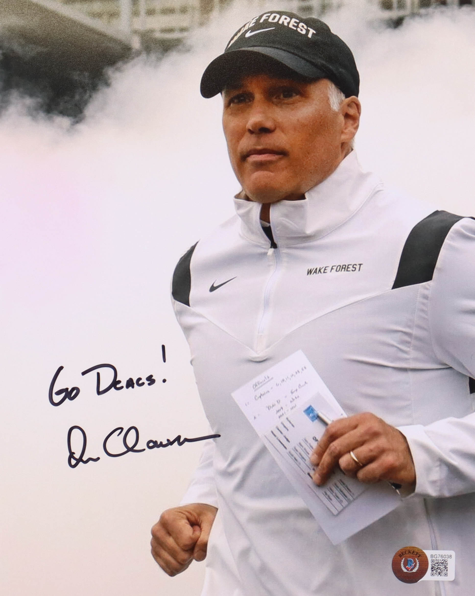 Dave Clawson Signed Wake Forrest Demon Deacons 8x10 Photo Inscribed "Go Deacs!" (Beckett) at PristineAuction.com Dave Clawson Signed Wake Forrest Demon Deacons 8x10 Photo Inscribed "Go Deacs!" (Beckett) at PristineAuction.com