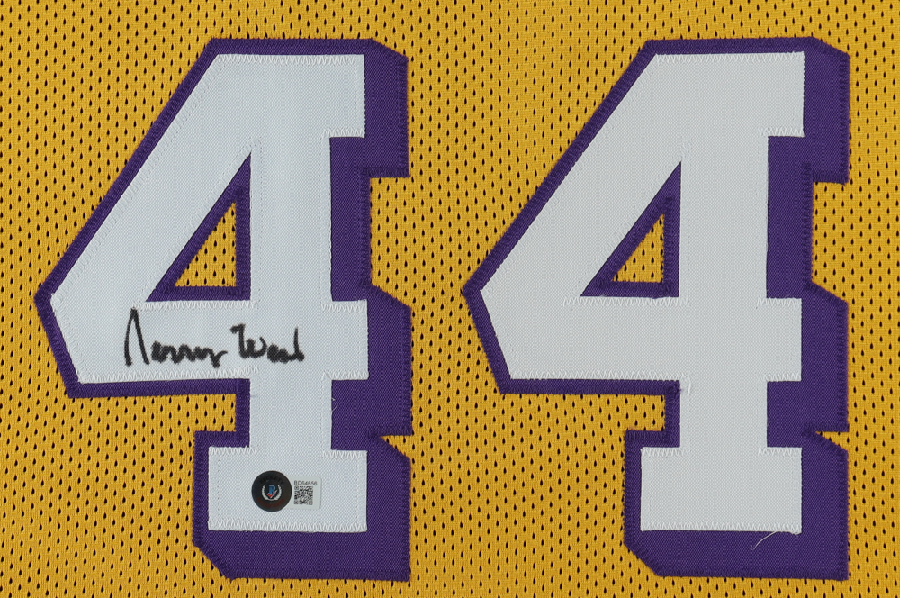 Jerry West Signed Custom Framed Jersey Display (Beckett) at PristineAuction.com Jerry West Signed Custom Framed Jersey Display (Beckett) at PristineAuction.com