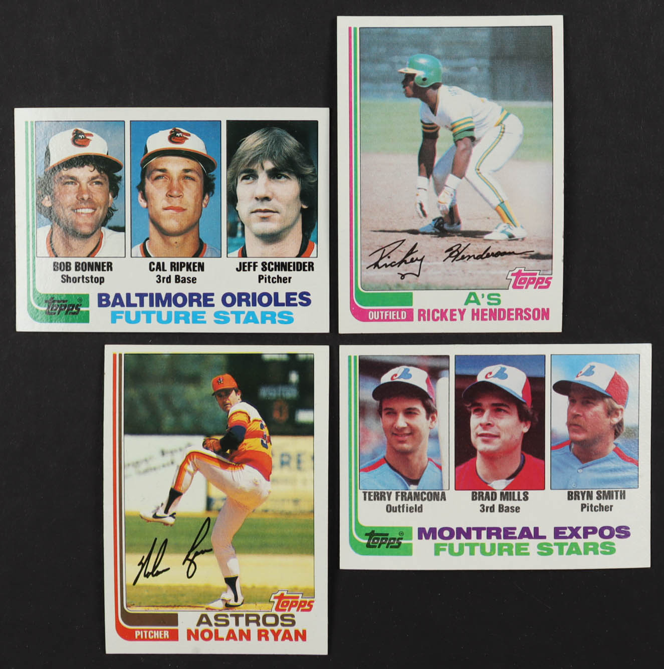 1982 Topps Baseball Complete Set of (792) cards with Bob Bonner RC / Cal Ripken RC / Jeff Schneider RC #21, Nolan Ryan #90, Terry Francona RC / Brad Mills RC / Bryn Smith RC #118 at PristineAuction.com 1982 Topps Baseball Complete Set of (792) cards with Bob Bonner RC / Cal Ripken RC / Jeff Schneider RC #21, Nolan Ryan #90, Terry Francona RC / Brad Mills RC / Bryn Smith RC #118 at PristineAuction.com