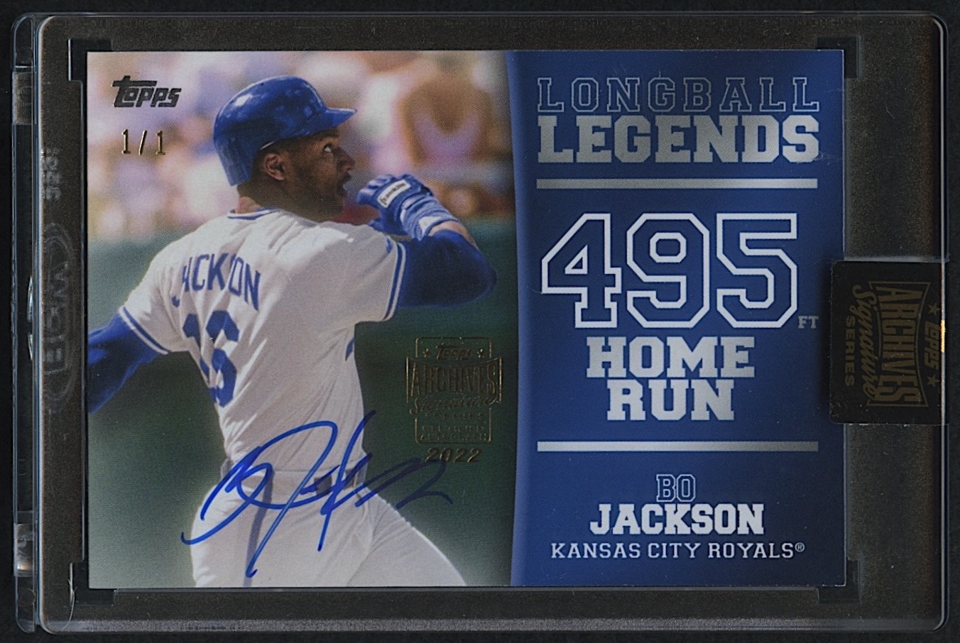 Bo Jackson 2022 Topps Archives Signature Series Buyback Autograph #1/1 at PristineAuction.com Bo Jackson 2022 Topps Archives Signature Series Buyback Autograph #1/1 at PristineAuction.com