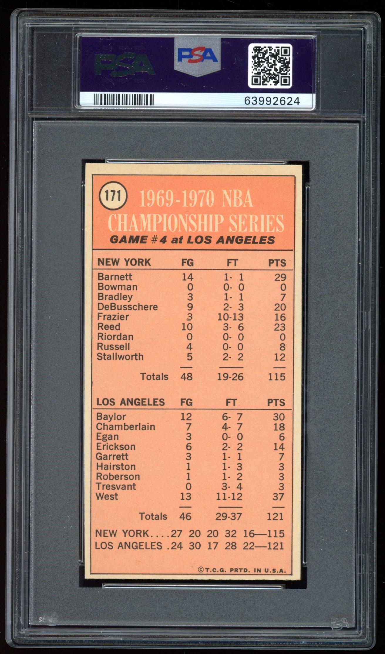 Jerry West 1970-71 Topps #171 Playoff G4 (PSA 9) (OC) at PristineAuction.com Jerry West 1970-71 Topps #171 Playoff G4 (PSA 9) (OC) at PristineAuction.com