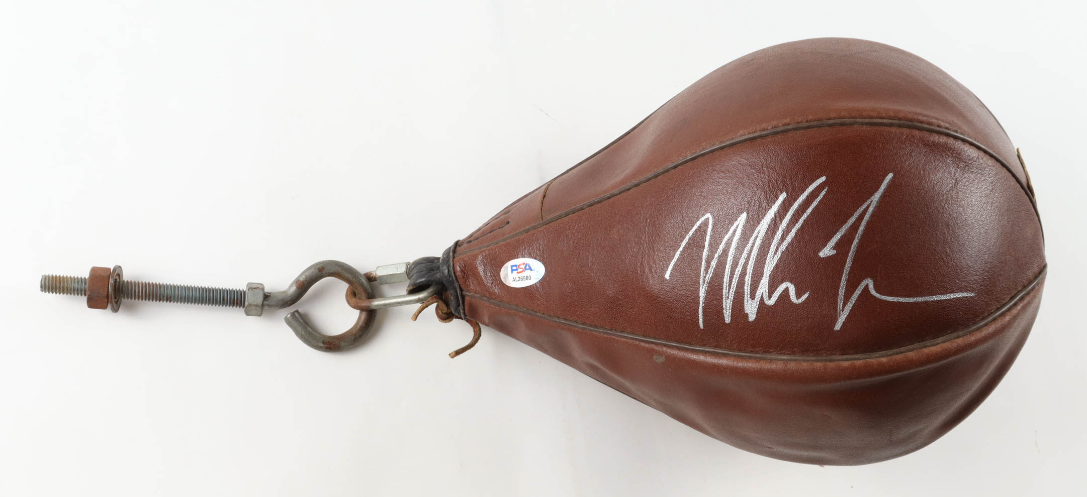 Mike Tyson Signed Vintage Everlast Boxing Speed Bag (PSA & Tyson) at PristineAuction.com Mike Tyson Signed Vintage Everlast Boxing Speed Bag (PSA & Tyson) at PristineAuction.com