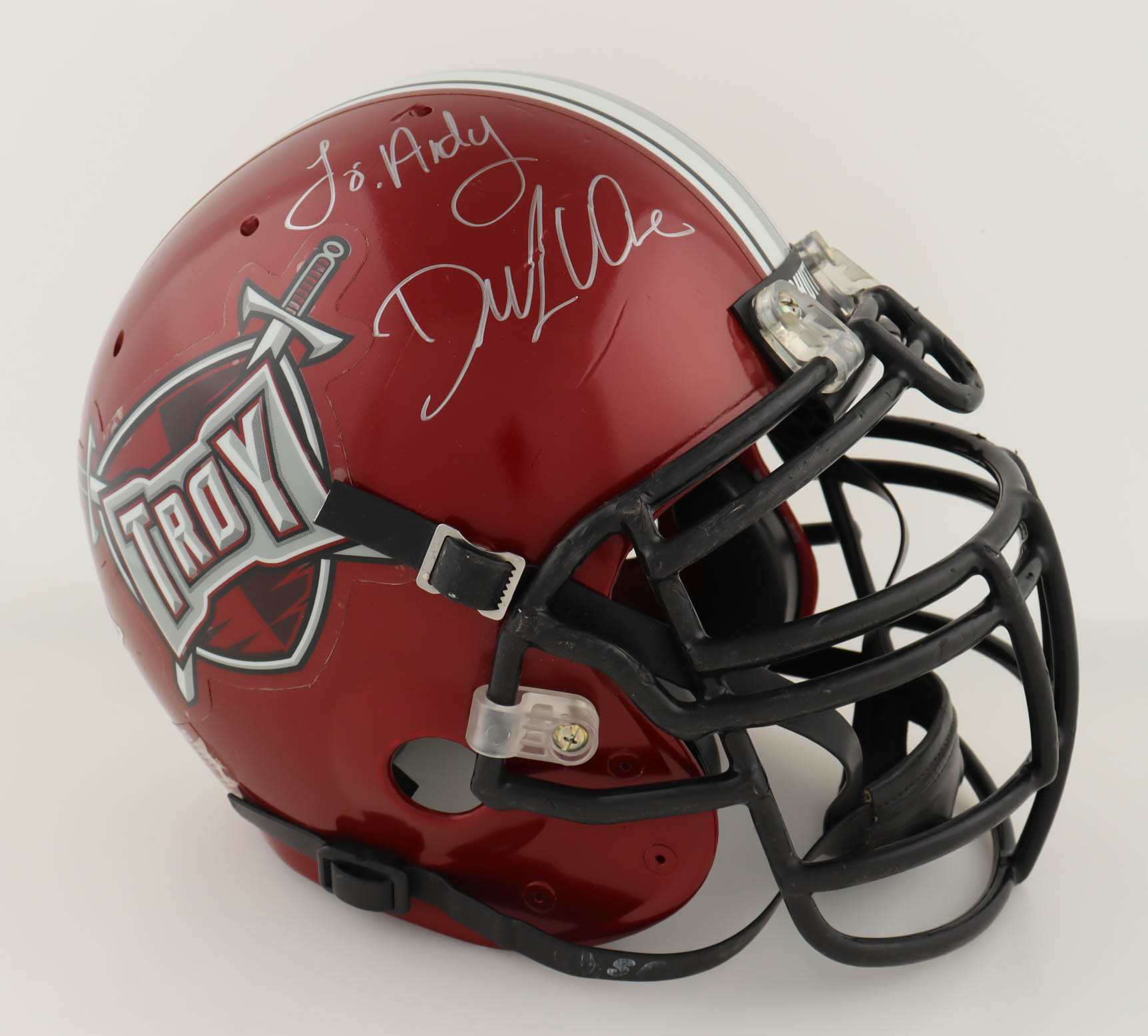 DeMarcus Ware Signed Troy Trojans Full-Size Authentic On-Field Proline Helmet (Schwartz) at PristineAuction.com DeMarcus Ware Signed Troy Trojans Full-Size Authentic On-Field Proline Helmet (Schwartz) at PristineAuction.com