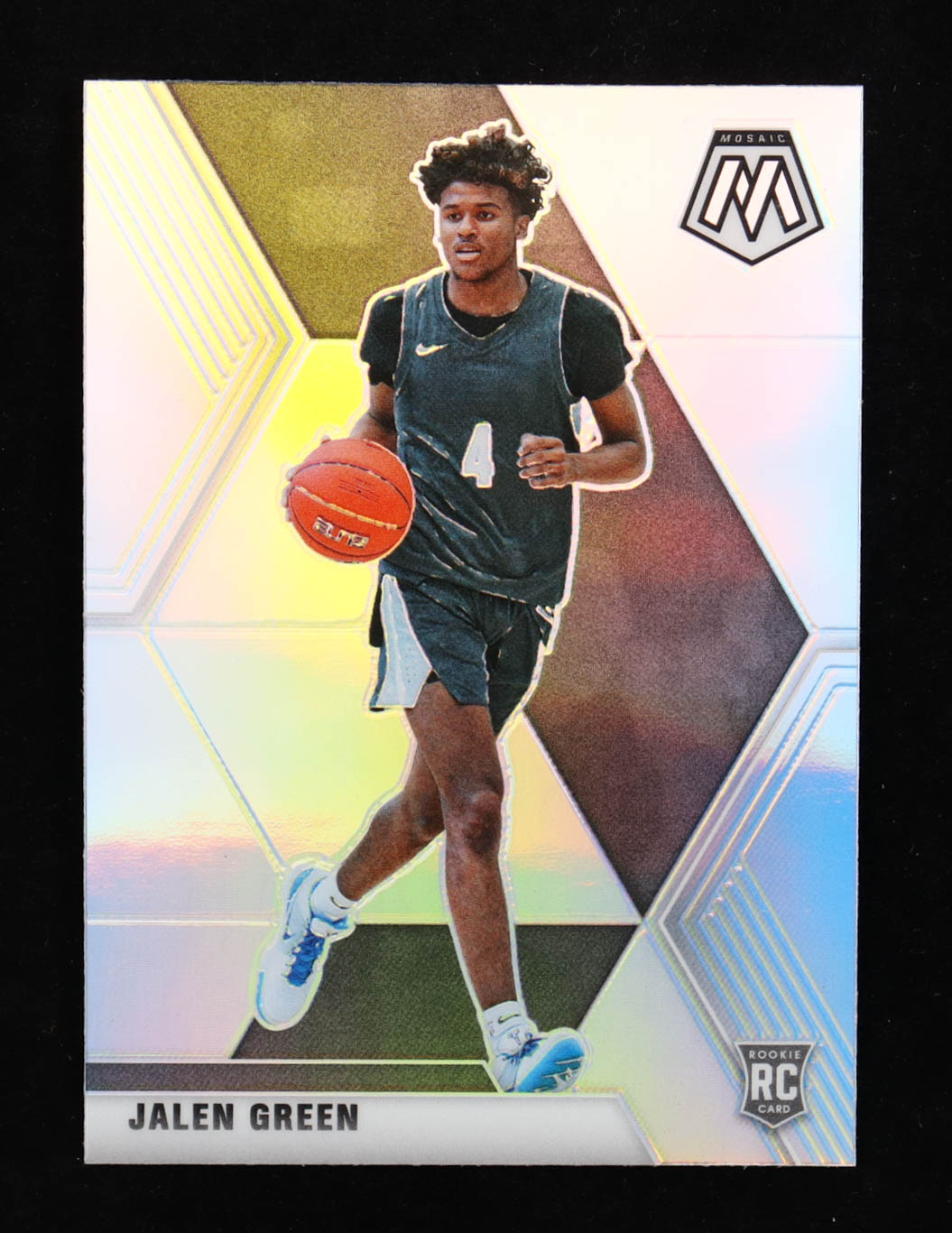 Jalen Green 2021-22 Panini Chronicles Mosaic Draft Picks Silver #254 RC at PristineAuction.com Jalen Green 2021-22 Panini Chronicles Mosaic Draft Picks Silver #254 RC at PristineAuction.com