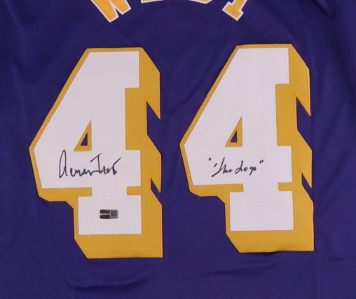 Jerry West Signed Jersey Inscribed "The Logo" (CX by Steiner) at PristineAuction.com Jerry West Signed Jersey Inscribed "The Logo" (CX by Steiner) at PristineAuction.com