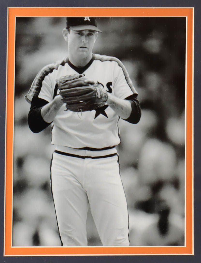 Nolan Ryan Signed Astros Custom Framed Jersey Display with Set of (2) HOF Induction Pins (PSA) at PristineAuction.com Nolan Ryan Signed Astros Custom Framed Jersey Display with Set of (2) HOF Induction Pins (PSA) at PristineAuction.com