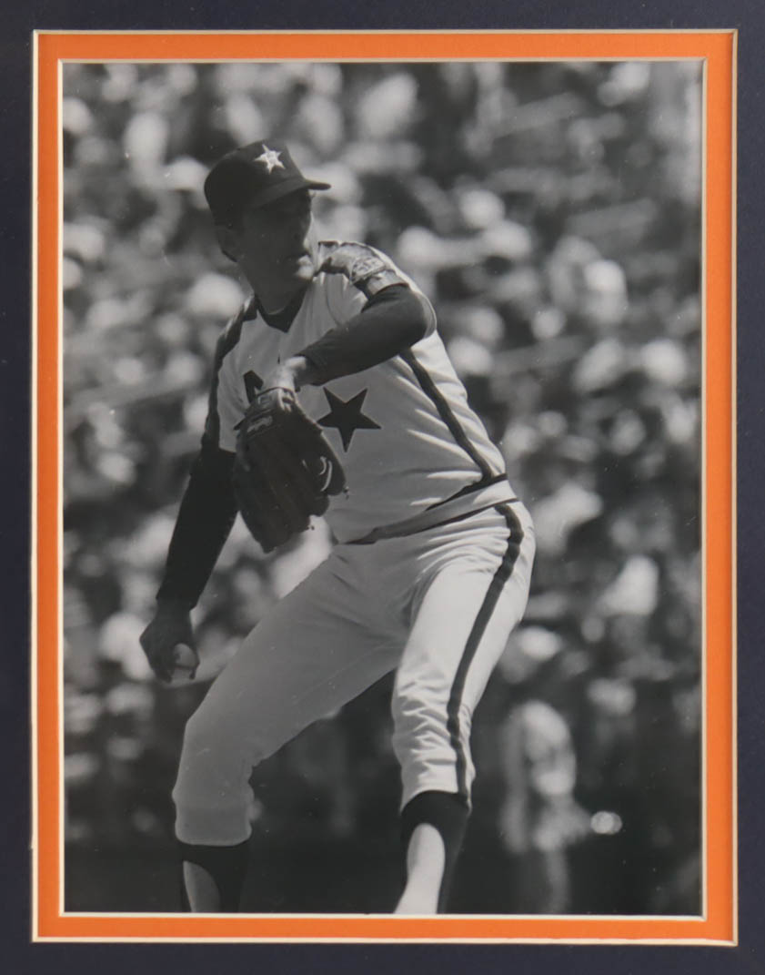 Nolan Ryan Signed Astros Custom Framed Jersey Display with Set of (2) HOF Induction Pins (PSA) at PristineAuction.com Nolan Ryan Signed Astros Custom Framed Jersey Display with Set of (2) HOF Induction Pins (PSA) at PristineAuction.com