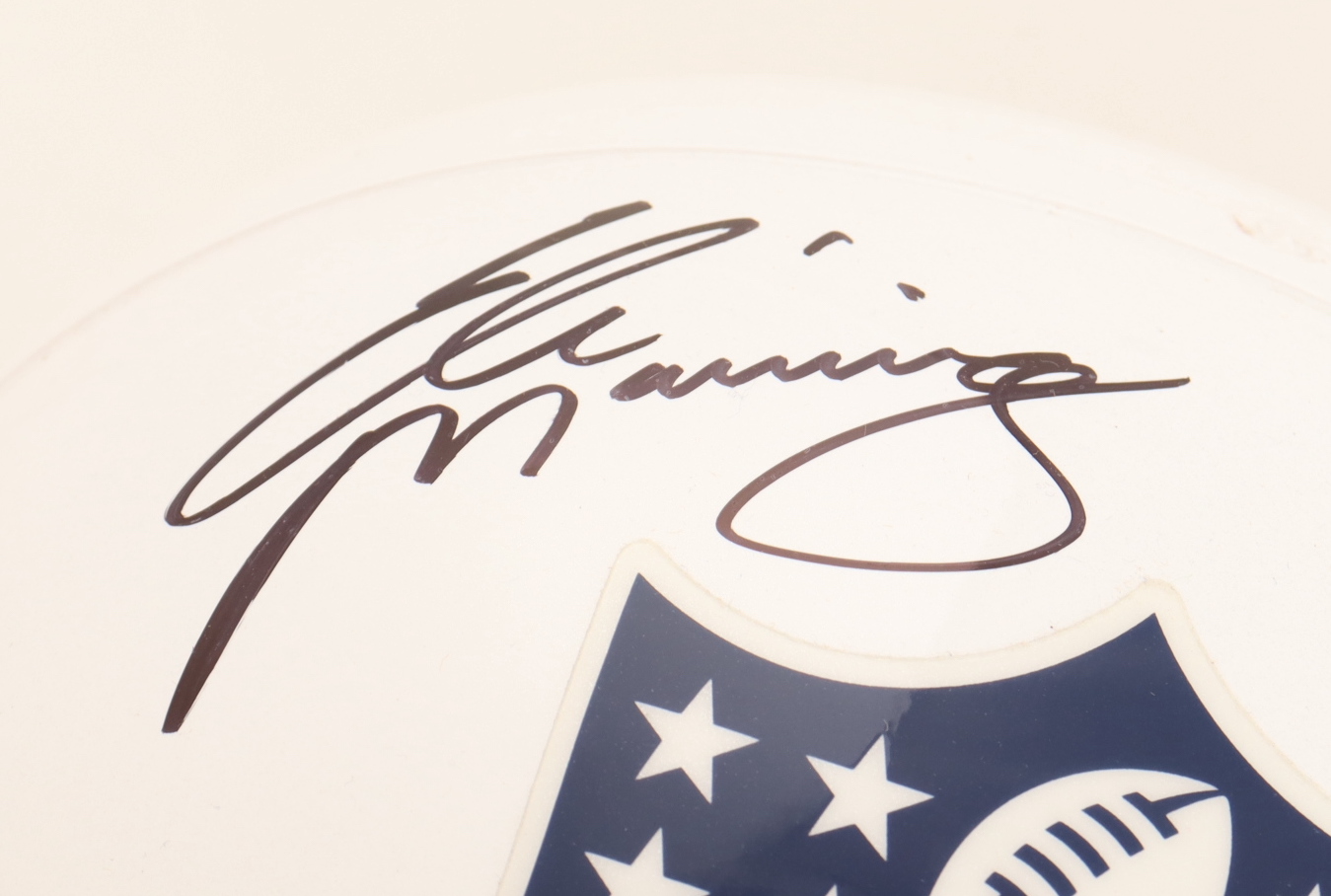 Archie Manning, Peyton Manning & Eli Manning Signed NFL Logo Full-Size Helmet (Fanatics) at PristineAuction.com Archie Manning, Peyton Manning & Eli Manning Signed NFL Logo Full-Size Helmet (Fanatics) at PristineAuction.com