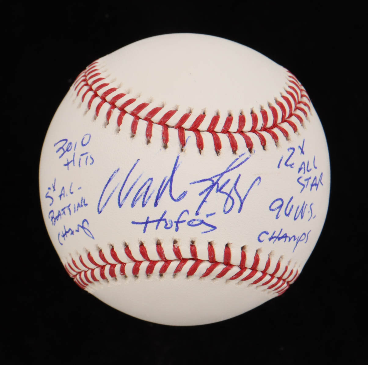Wade Boggs Signed OML Baseball with Multiple Inscriptions (JSA) at PristineAuction.com Wade Boggs Signed OML Baseball with Multiple Inscriptions (JSA) at PristineAuction.com