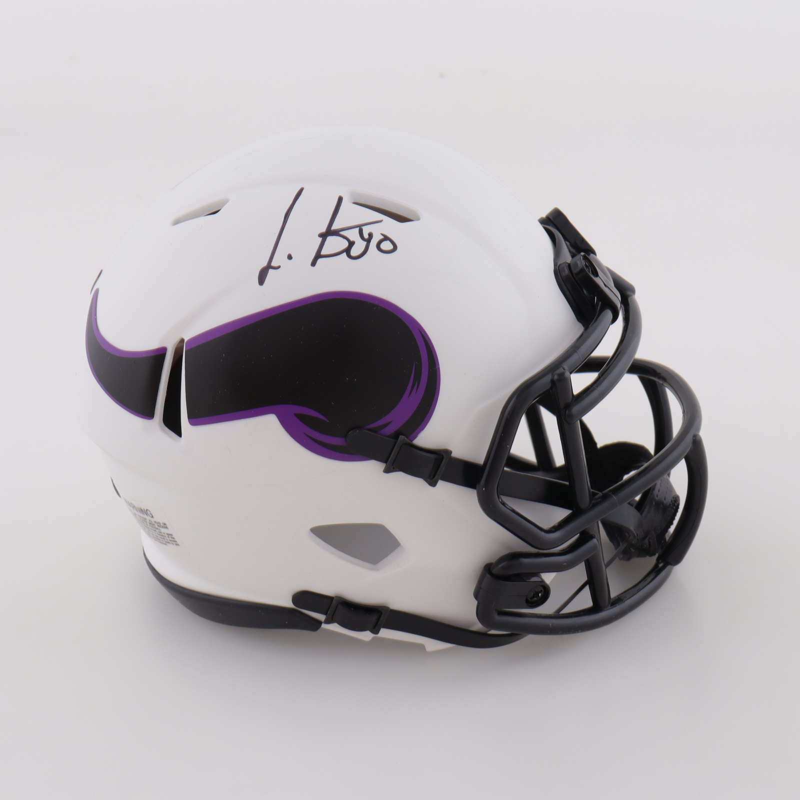Cris Carter Signed Vikings Lunar Eclipse Alternate Speed Mini Helmet (Schwartz) at PristineAuction.com Cris Carter Signed Vikings Lunar Eclipse Alternate Speed Mini Helmet (Schwartz) at PristineAuction.com