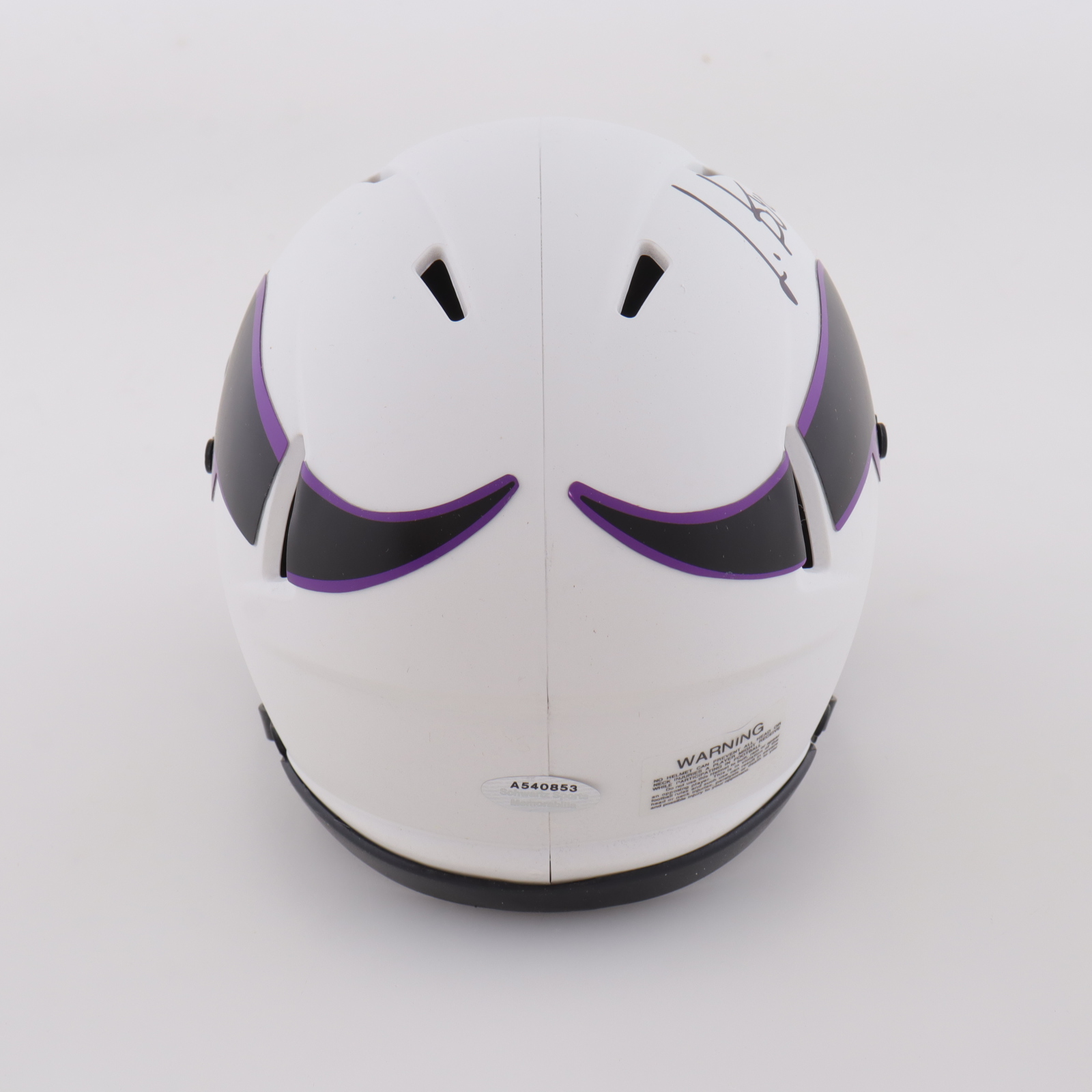 Cris Carter Signed Vikings Lunar Eclipse Alternate Speed Mini Helmet (Schwartz) at PristineAuction.com Cris Carter Signed Vikings Lunar Eclipse Alternate Speed Mini Helmet (Schwartz) at PristineAuction.com