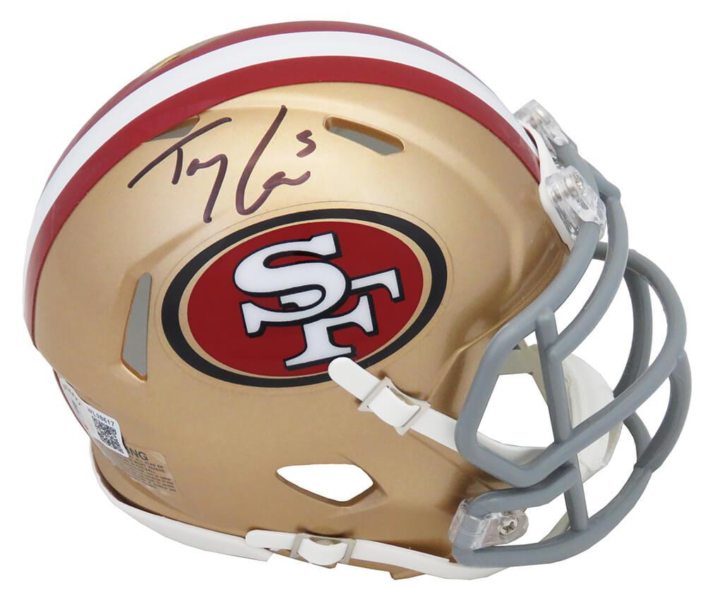 Trey Lance Signed 49ers Speed Mini Helmet (Beckett) at PristineAuction.com Trey Lance Signed 49ers Speed Mini Helmet (Beckett) at PristineAuction.com
