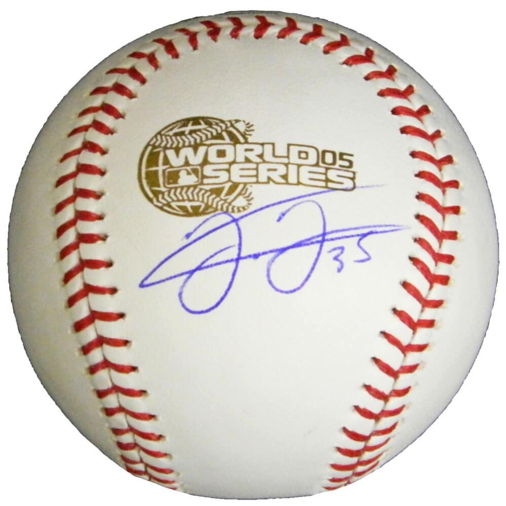Frank Thomas Signed 2005 World Series Logo Baseball (Schwartz