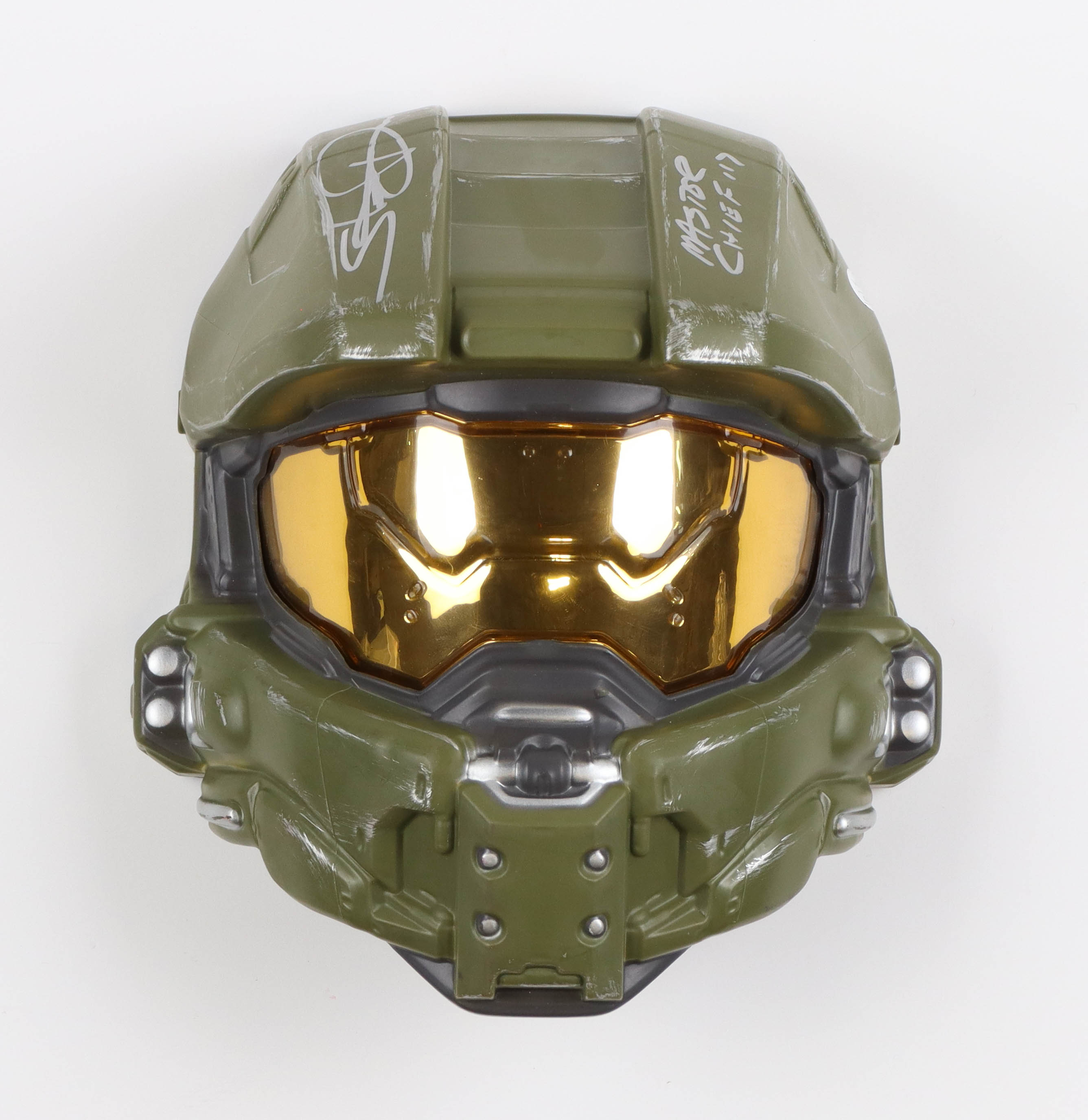 Steve Downes Signed "Halo" Master Chief Full-Size Helmet Mask Inscribed "Master Chief 117" (JSA) at PristineAuction.com Steve Downes Signed "Halo" Master Chief Full-Size Helmet Mask Inscribed "Master Chief 117" (JSA) at PristineAuction.com