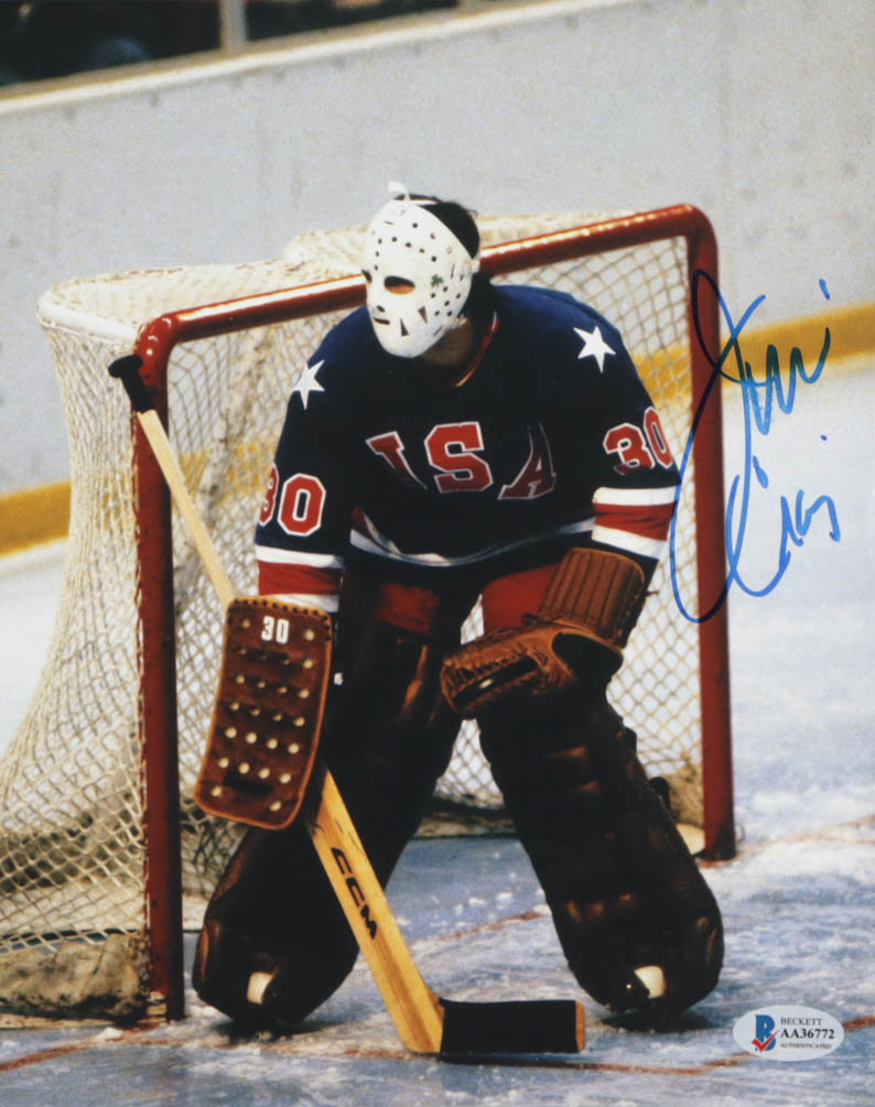 Jim Craig Signed Team USA 8x10 Photo (Beckett) at PristineAuction.com Jim Craig Signed Team USA 8x10 Photo (Beckett) at PristineAuction.com