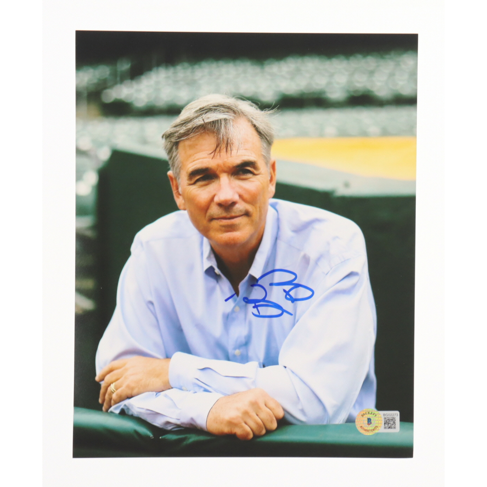 Billy Beane Signed Athletics 8x10 Photo (Beckett) Pristine Auction