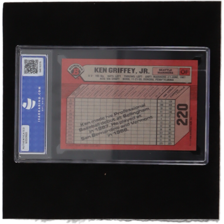 Ken Griffey Jr. 1989 Bowman #220 RC (ISA 10) at PristineAuction.com Ken Griffey Jr. 1989 Bowman #220 RC (ISA 10) at PristineAuction.com