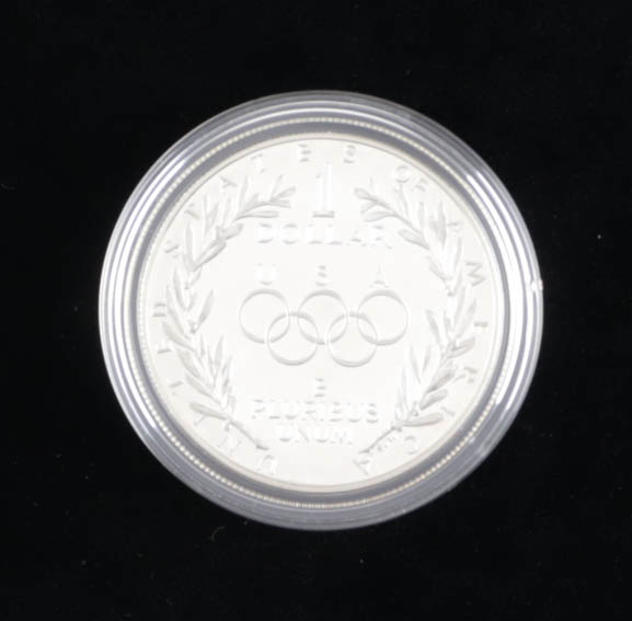 1988-S $1 One Dollar Olympiad Liberty Commemorative Silver Bullion Round at PristineAuction.com 1988-S $1 One Dollar Olympiad Liberty Commemorative Silver Bullion Round at PristineAuction.com