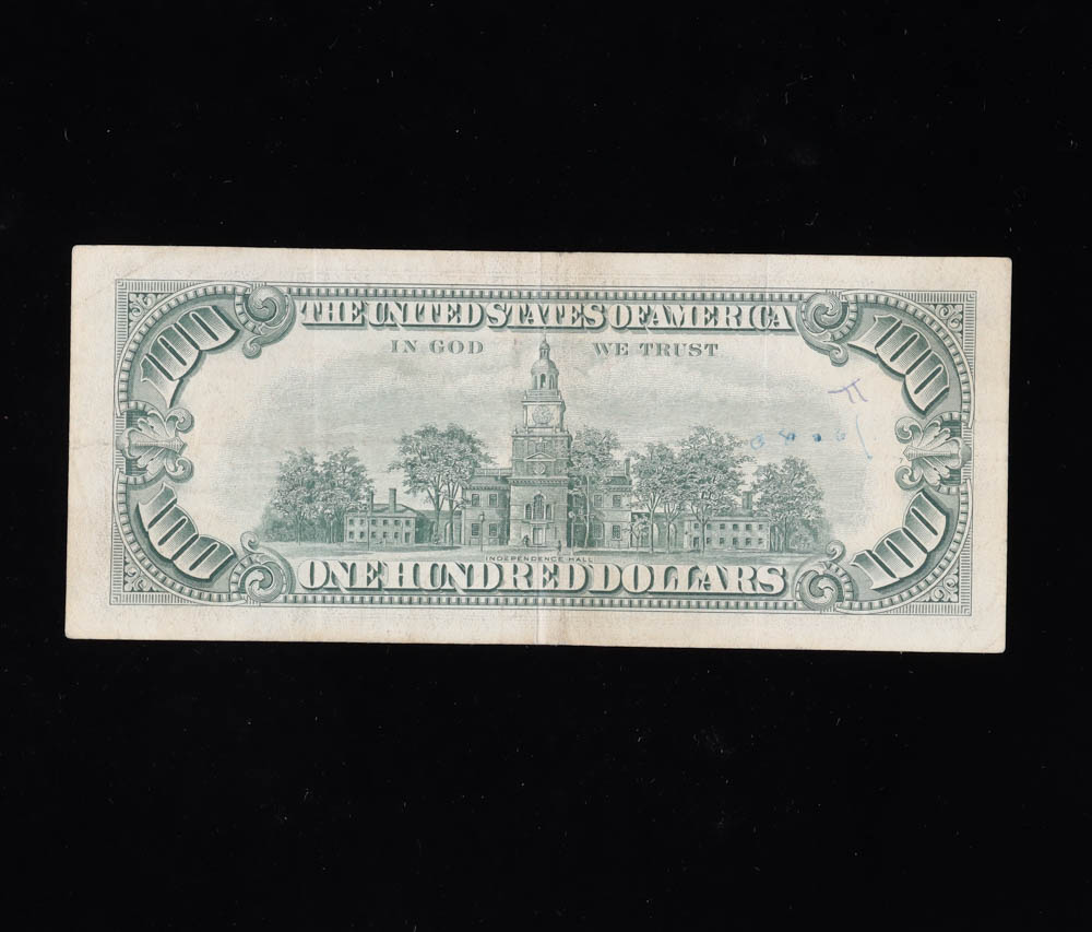 1966 $100 Red Seal U.S. National Currency Bank Note at PristineAuction.com 1966 $100 Red Seal U.S. National Currency Bank Note at PristineAuction.com