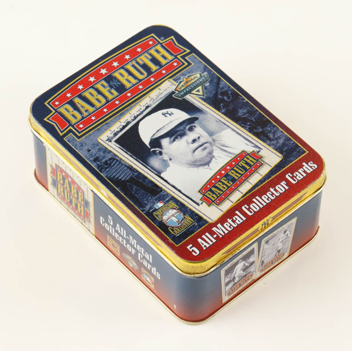 Complete Set of (5) Babe Ruth Metallic Impressions Embossed Metal ...