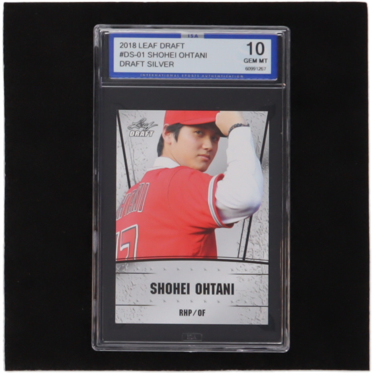 Shohei Ohtani 2018 Leaf Ohtani Draft Silver #DS01 RC (ISA 10) at PristineAuction.com Shohei Ohtani 2018 Leaf Ohtani Draft Silver #DS01 RC (ISA 10) at PristineAuction.com