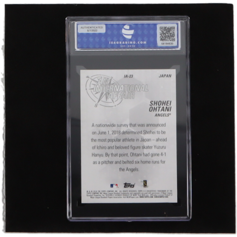 Shohei Ohtani 2018 Topps Update An International Affair #IASO RC (ISA 10) at PristineAuction.com Shohei Ohtani 2018 Topps Update An International Affair #IASO RC (ISA 10) at PristineAuction.com