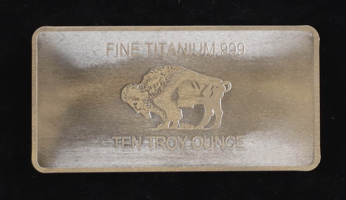 10 Troy Ounce .999 Fine Titanium Buffalo Bullion Bar – CMC Mint – Element Ti