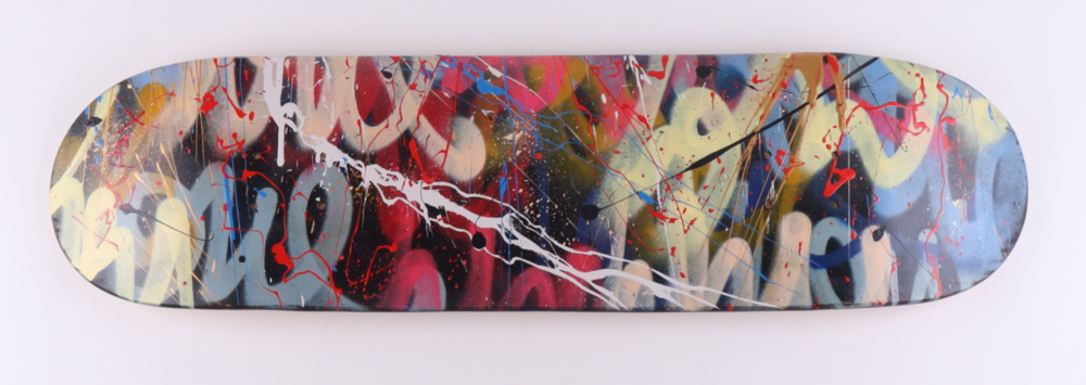 Tadas Zaicikas Signed "Street Love SP V" Custom Painted Skateboard Inscribed "SPV" & "2022" (Zaicikas) at PristineAuction.com Tadas Zaicikas Signed "Street Love SP V" Custom Painted Skateboard Inscribed "SPV" & "2022" (Zaicikas) at PristineAuction.com