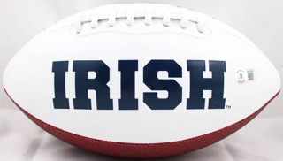 Kyle Hamilton Signed Notre Dame Fighting Irish Logo Football Inscribed "Play Like A Champion!" (Beckett) at PristineAuction.com Kyle Hamilton Signed Notre Dame Fighting Irish Logo Football Inscribed "Play Like A Champion!" (Beckett) at PristineAuction.com