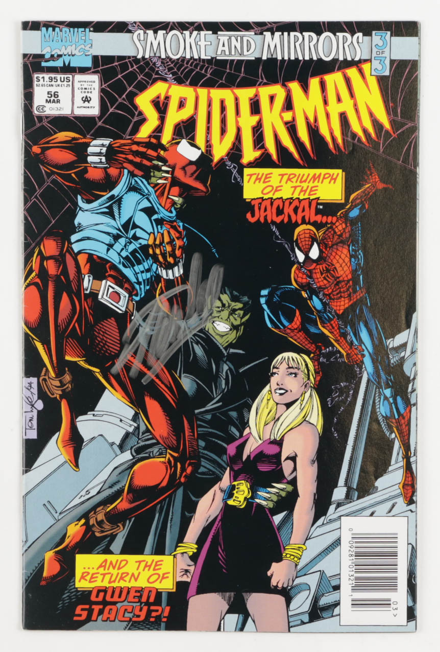 Stan Lee Signed 1995 "Spider-Man" Issue #56 Marvel Comic Book (JSA) at PristineAuction.com Stan Lee Signed 1995 "Spider-Man" Issue #56 Marvel Comic Book (JSA) at PristineAuction.com