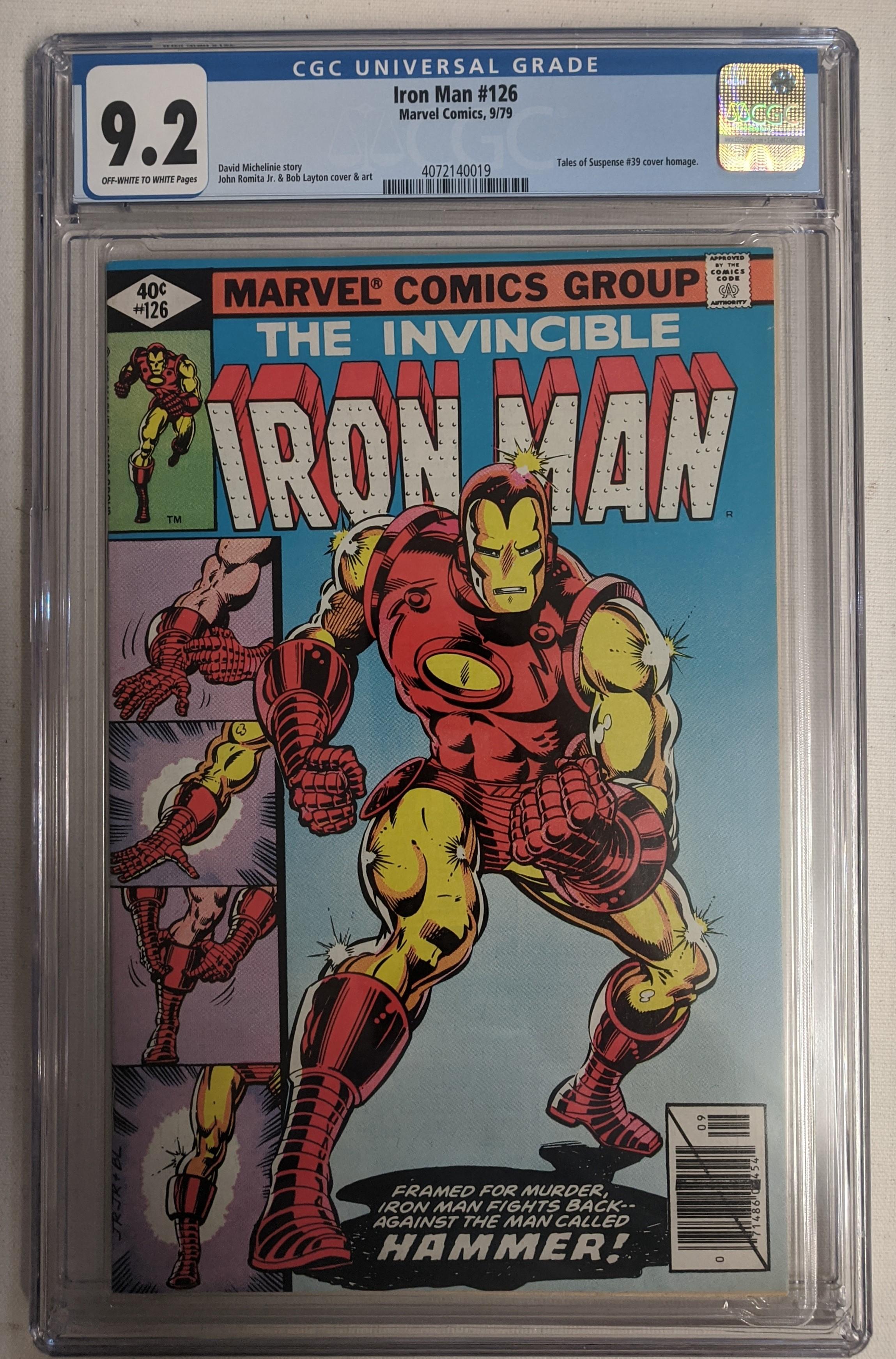 1979 "Iron Man" Issue #126B Marvel Comic Book (CGC 9.2) at PristineAuction.com 1979 "Iron Man" Issue #126B Marvel Comic Book (CGC 9.2) at PristineAuction.com